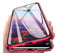 Coque Magnétique pour iPhone 17 Pro Max,Coque Adsorption Magnétique Avant et Arrière Verre Trempé Transparent Couverture Plein écran Couverture à Rabat Design en Une Pièce