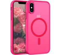 Coque Magnétique Pour Iphone Xs Max 6,5'' Compatible Magsafe ¿ Charge Sans Fil, Translucide Mat, Protection Anti-Chocs & Anti-Rayures Niveau Militaire ¿ Rose