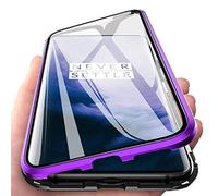 Coque Magnétique pour Samsung Galaxy A17,Coque Adsorption Magnétique Avant et Arrière Verre Trempé Transparent Couverture Plein écran Couverture à Rabat Design en Une Pièce