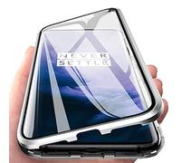 Coque Magnétique pour Samsung Galaxy A17,Coque Adsorption Magnétique Avant et Arrière Verre Trempé Transparent Couverture Plein écran Couverture à Rabat Design en Une Pièce