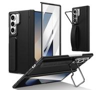 COQUE magnétique pour Samsung Galaxy Z Fold 7, avec [Verre trempé 9H] [béquille rotative] [dragonne], de Protection Antichoc pour Samsung Galaxy Z Fold 7-Noir
