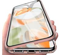 Coque Magnétique Ultra-Mince Protection 360° Pour Google Pixel 9/9 Pro ¿ Cadre Métallique, Verre Trempé Avant Et Arrière Transparent, Antichoc Rose
