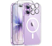 Coque Magsafe Antichocs - MASSILIA TECH - iPhone 17 - Transparent - Protection Complète - 2 Vitres Incluses