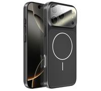 Coque MagSafe pour iPhone 16 Pro Max Rigide avec Verre Protection Caméra Noir