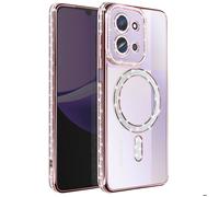 Coque Magsafe - AVIZAR - Redmi 15C - Rose - Strassé - Protection contre chocs et rayures