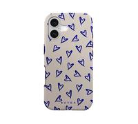 Coque MagSafe - BURGA - iPhone 17 - Motif Cœurs (Love Me Right) - Double couche anti-choc - Bords surélevés