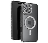Coque MagSafe Diamant pour iPhone 16 Pro Max avec Design Luxe Noir