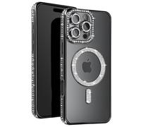 Avizar Coque Diamant pour iPhone 16 Pro Max avec Design Luxe Noir