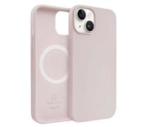 Coque MagSafe en Silicone pour iPhone 14 Plus avec Anneau Magnétique Intégré Rose