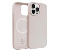 Coque MagSafe en Silicone pour iPhone 14 Pro Max avec Anneau Magnétique Intégré Rose
