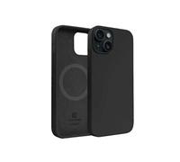 Coque MagSafe en Silicone pour iPhone 15 Plus avec Anneau Magnétique Crong Noir