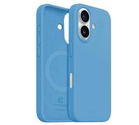 Coque MagSafe en Silicone pour iPhone 16 Compatible Charge Magnétique Bleu