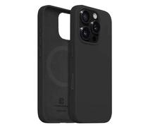 Coque MagSafe en Silicone pour iPhone 16 Pro Max Titanium avec Anneau Magnétique Crong Noir