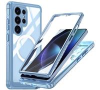 Coque MagSafe en verre trempé pour Samsung Galaxy S25 Ultra 5G RedPepper, Bleu ciel