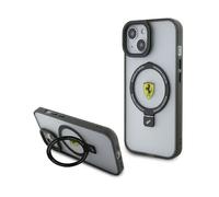 Coque MagSafe - FERRARI - iPhone 15 Plus - Transparente - Support annulaire - Compatible MagSafe