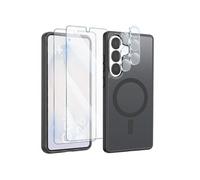 Coque MagSafe Galaxy S26 avec 2 Verres Trempés et 2 Films Protection Caméra Noir