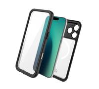 Coque MagSafe Intégrale 360° pour iPhone 17 Pro Max Étanche IP68 Drop-Test 2m Eiger Noir / Transparent