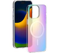Bigben Connected Coque MagSafe pour iPhone 15 Pro Max Hybride transparente irisée
