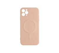 Coque Magsafe iPhone 11 Pro Max Silicone Souple Soft-touch Mag Cover rose gold
