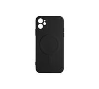 Coque Magsafe iPhone 12 Silicone Souple Intérieur Soft-touch Mag Cover noir