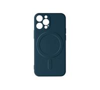 Coque Magsafe iPhone 13 Pro Silicone Intérieur Soft-touch Mag Cover bleu nuit