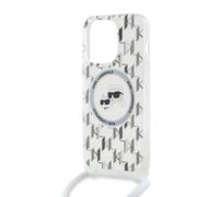 Coque MagSafe iPhone 14 Pro Max avec Bandoulière IML Monogram Crossbody Élégant Transparent