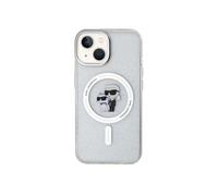Karl Lagerfeld KLHMP15MHGKCNOT Coque rigide transparente pour iPhone 15 Plus 6,7" Karl&Choupette Paillettes