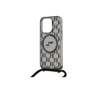 Coque pour iPhone 15 Pro - IML Crossbody MagSafe (KLHMP15LHCKCKCKCKLCK) - Monogramme Karl&Choupette Head