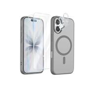 Coque MagSafe iPhone 17 - Pack 2 Verres Trempés, 2 Films Caméra - Gris