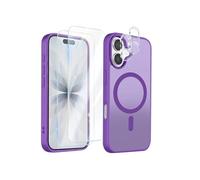 Coque MagSafe iPhone 17 - Pack 2 Verres Trempés, 2 Protection Caméra - Violet