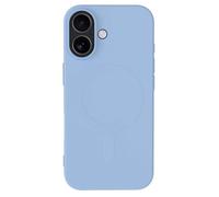 Bigben Connected Coque MagSafe pour iPhone 17 Silicone ultra douce et résistante Bleu ciel