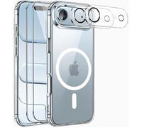 Coque Magsafe - MASSILIA TECH - iPhone 17 Air - Transparent - Protection intégrale - 2 vitres en verre trempé