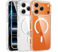 Coque Magsafe - MASSILIA TECH - iPhone 17 Pro - Transparent - Protection intégrale - 2 vitres en verre trempé