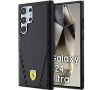 Coque MagSafe noire à motif Ferrari Hot Stamp V Lines pour Samsung Galaxy S24 Ul