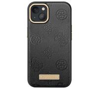 Coque Magsafe pour Apple iPhone 13 PU Peony Metal Plate Noir