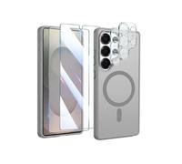 Coque MagSafe pour Galaxy S25 Ultra avec 2 Verres Trempés et 2 Films Protection Caméra Gris