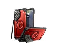 Coque MagSafe pour Galaxy S25 Ultra Série Unicorn Beetle MAG XT avec Support Rouge