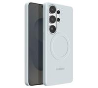 Coque MagSafe pour Galaxy S26 Ultra en Silicone Magnet Cover Antichoc Samsung Bleu clair