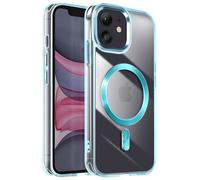 Avizar Coque pour iPhone 11 Dos Cristal Color Bleu