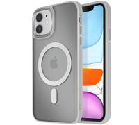 Coque MagSafe pour iPhone 11 Dos Mat Givré Contour Gris