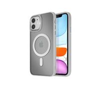 Coque MagSafe pour iPhone 11 Dos Mat Givré Contour Gris