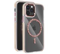 Avizar Coque pour iPhone 11 Pro Max Silicone Pailleté Rose champagne