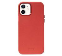 Coque MagSafe pour iPhone 12 et 12 Pro en Cuir Écologique Crong Rouge
