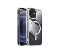 Avizar Coque pour iPhone 12 Pro et 12 Dos Cristal Color Argent