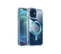 Coque MagSafe pour iPhone 12 Pro et 12 Dos Cristal Color Bleu