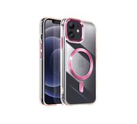 Avizar Coque pour iPhone 12 Pro et 12 Dos Cristal Color Rose champagne