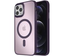 Avizar Coque pour iPhone 12 Pro Max Dos Mat Givré Contour Violet