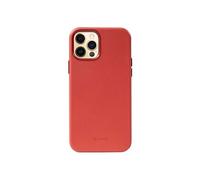 Coque MagSafe pour iPhone 12 Pro Max en Cuir Écologique Rouge