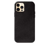 Coque MagSafe pour iPhone 12 Pro Max en Cuir Écologique Noir
