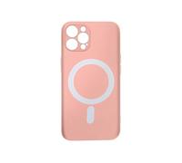 Coque MagSafe pour iPhone 12 Pro Max Soft Touch Mate Bords Surélevés Rose clair